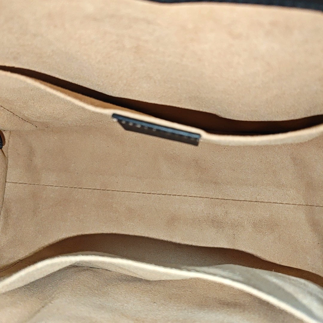 Padlock Small Monogram Coated Canvas Beige