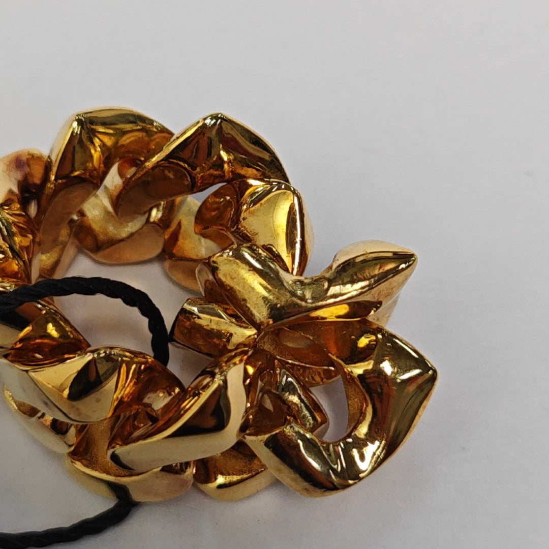 925 Sterling Silver Gold Ring EU 53