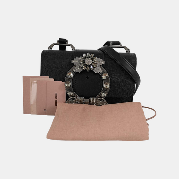 Miu Lady Calfskin Black