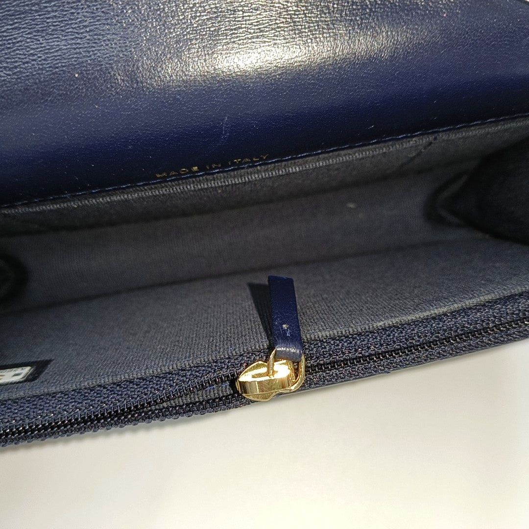 WOC Quilted Lambskin Blue