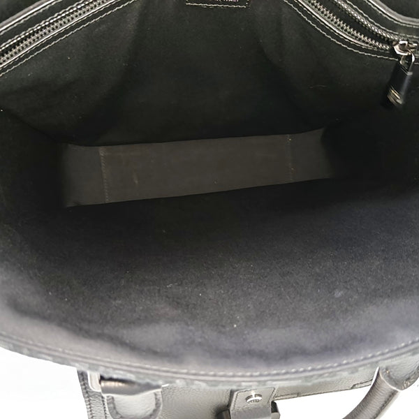Saddle Medium Oblique Canvas Black