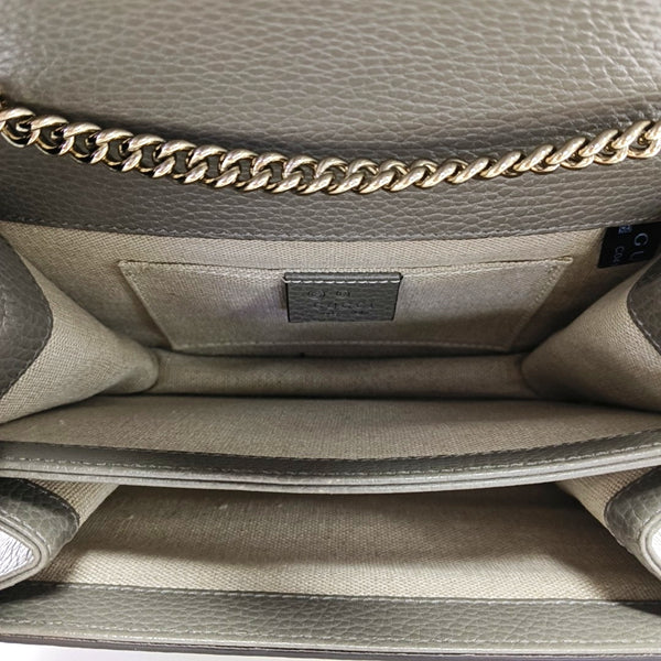 Interlocking G Small Calfskin Gray