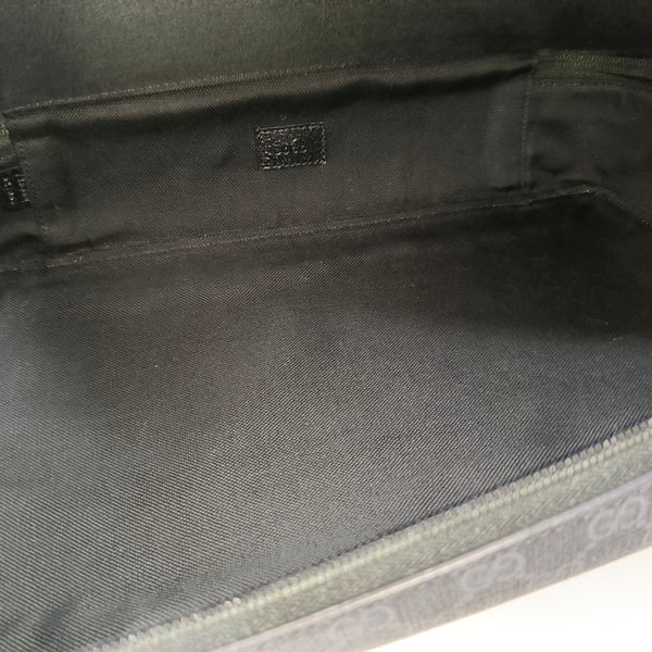 Monogram Coated Canvas Clutch Black