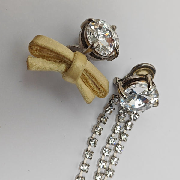 Metal Clear Clip On Earrings