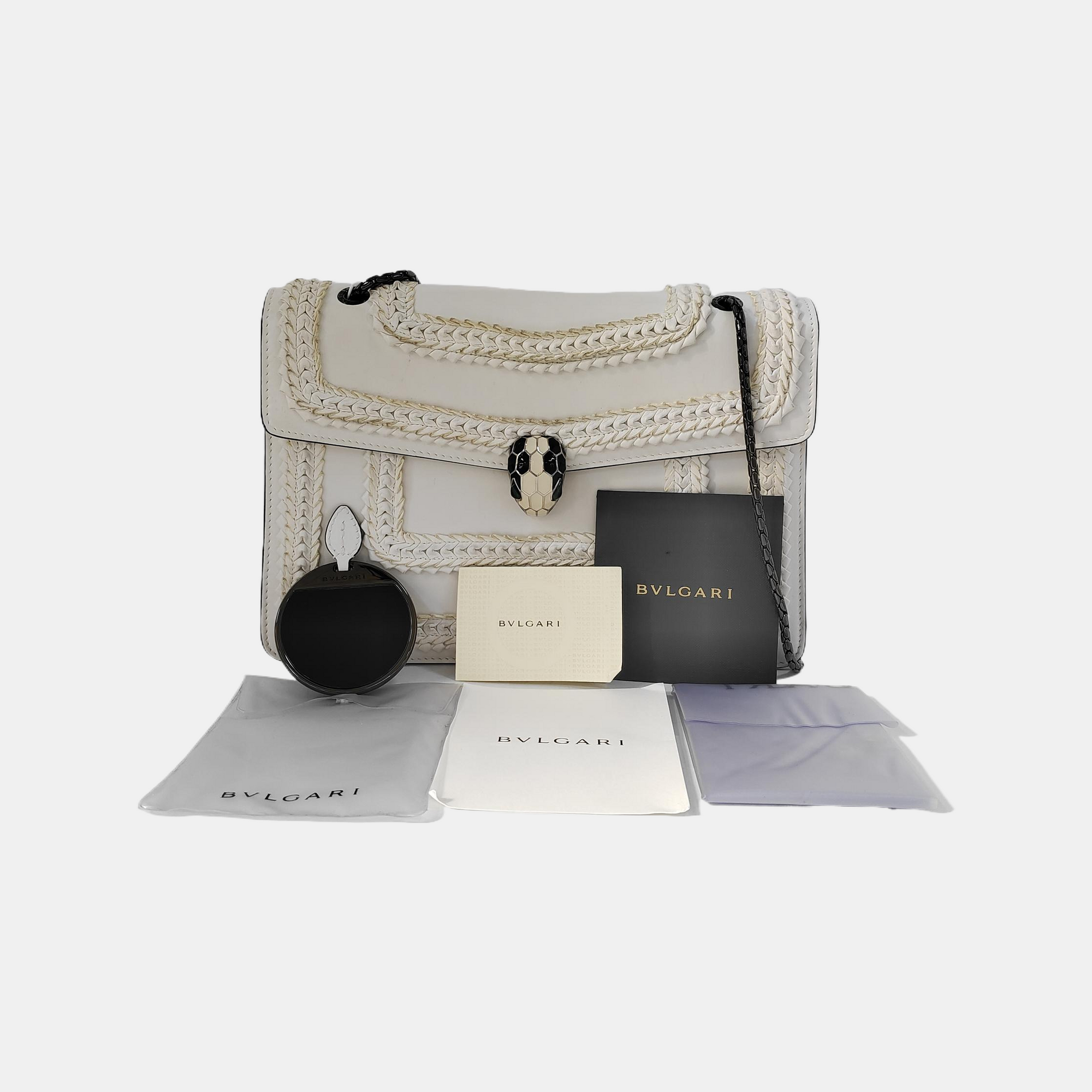 SERPENTI FOREVER Medium Calfskin White