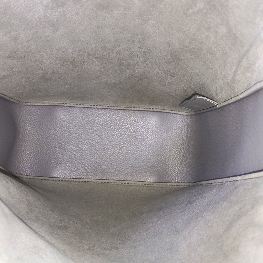 Calfskin Shoulder Bag Gray