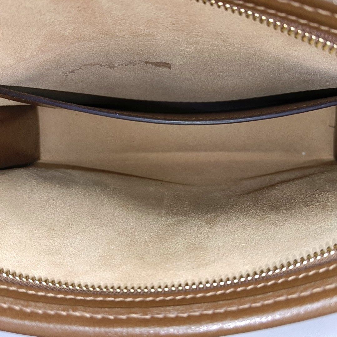 Monogram Coated Canvas Clutch Beige