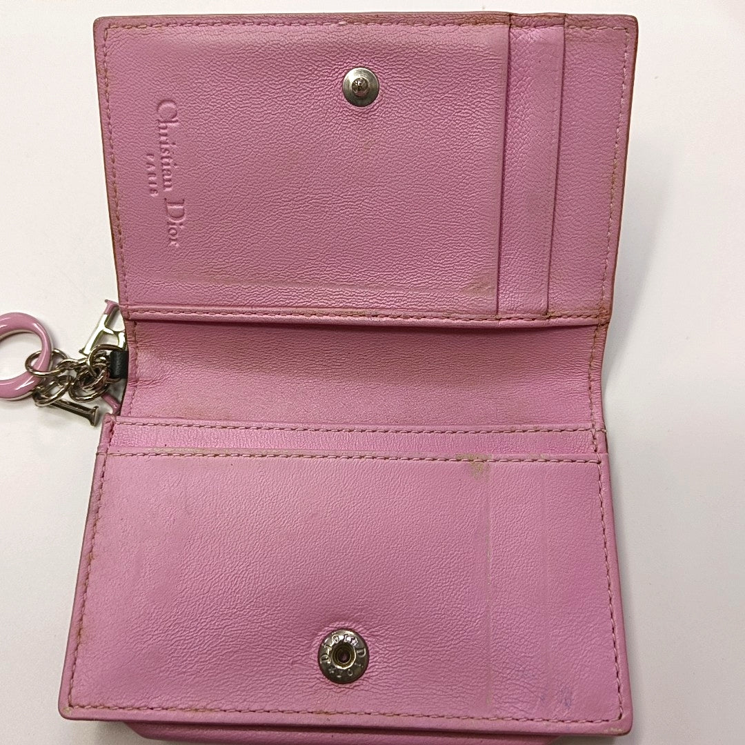 Authenticated pre-owned  Lady Dior Quilted Lambskin Black Wallet - Wallet at Looply