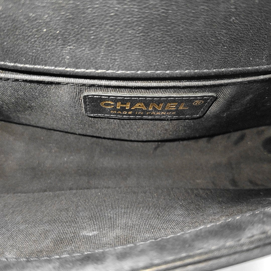 BOY CHANEL Small Quilted Calfskin Black