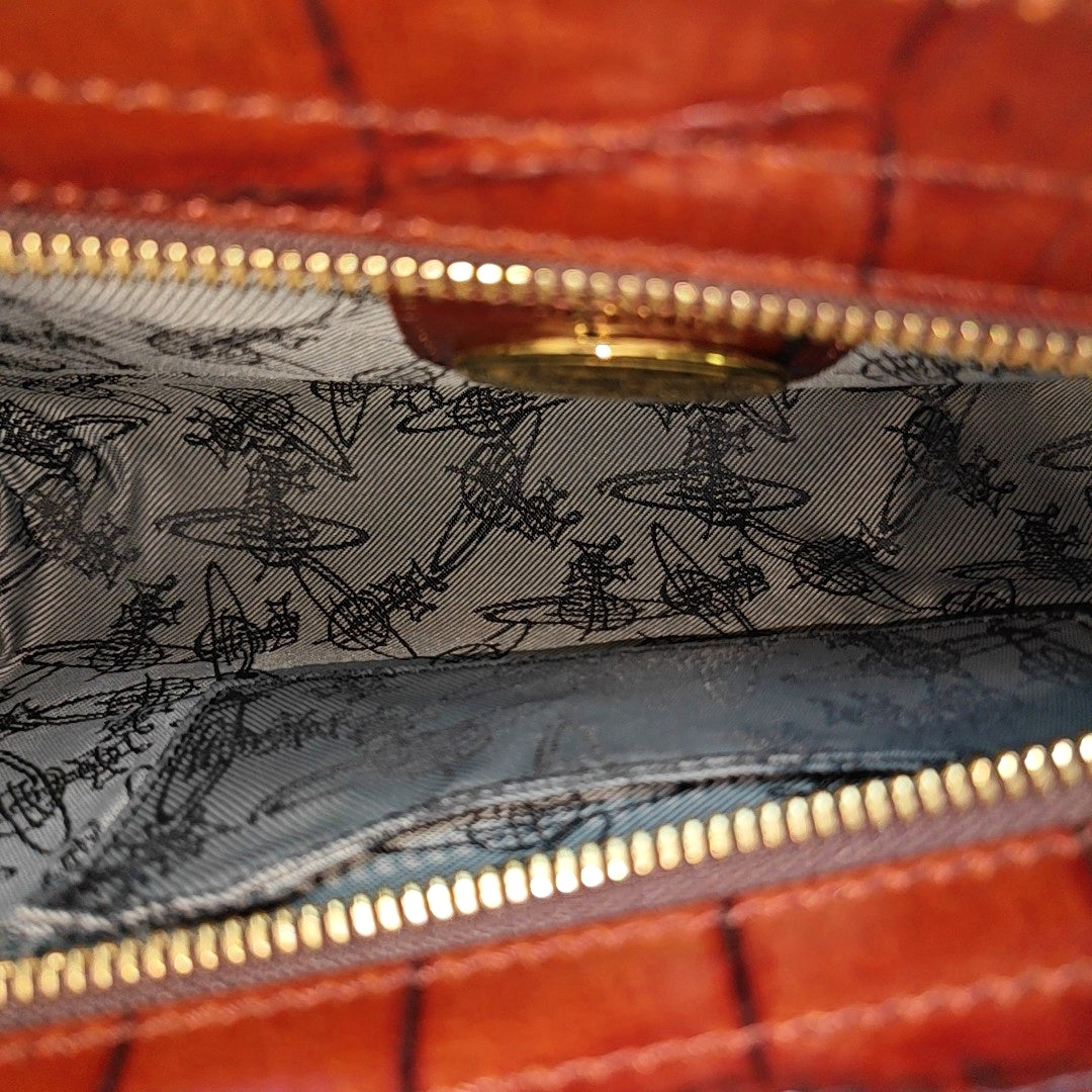 Calfskin Shoulder Bag Brown