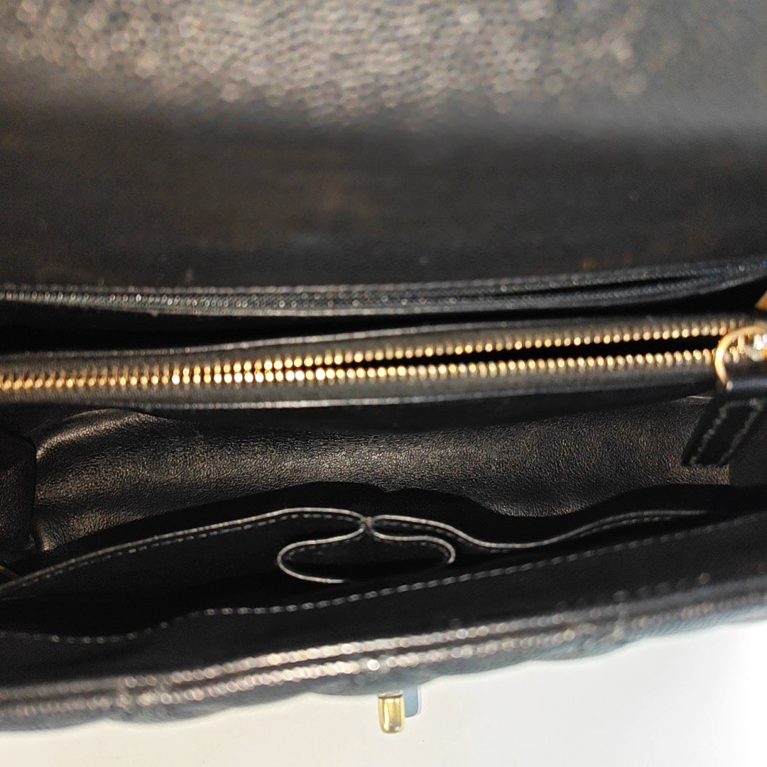 COCO HANDLE Medium Quilted Grained Calfskin Black
