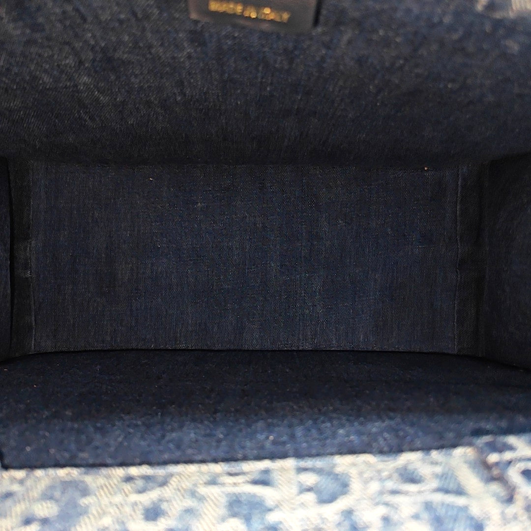 Book Tote Medium Oblique Denim Blue
