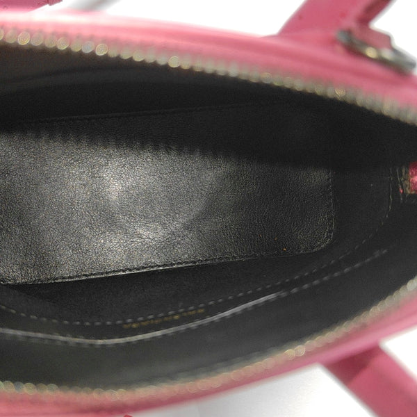 Top Handle Calfskin Red