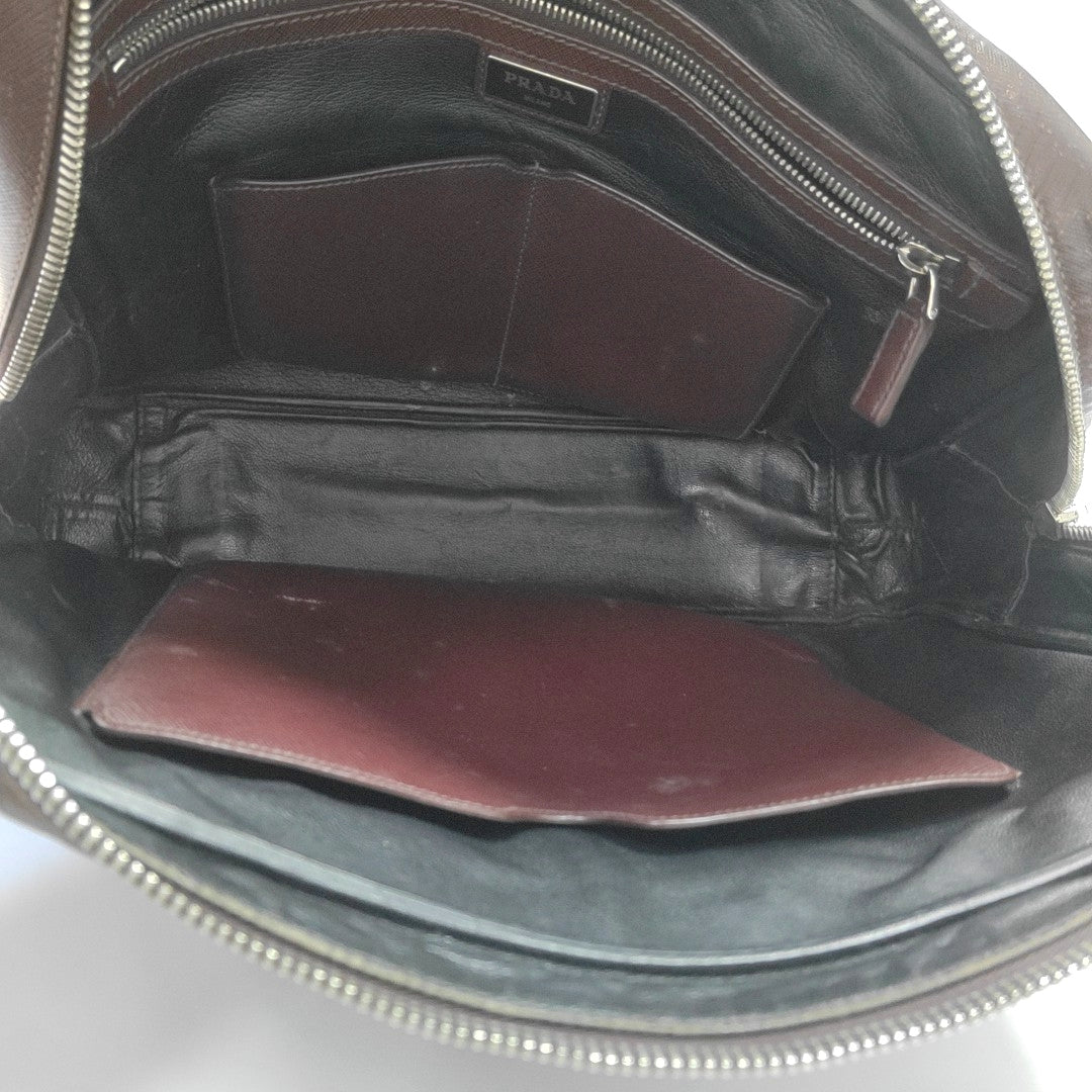 Saffiano Calfskin Top Handle Bag Red