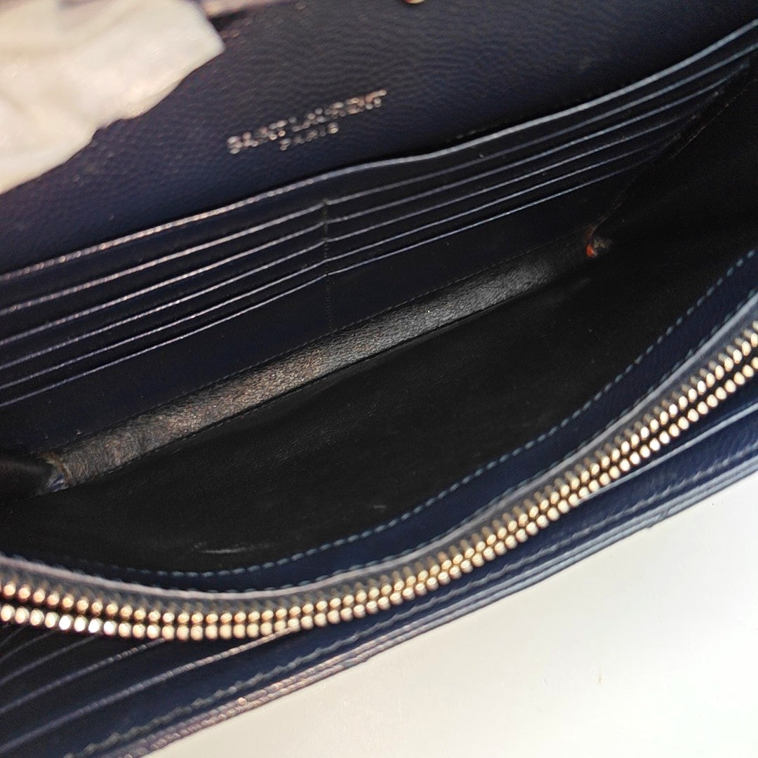 MONOGRAM Chevron Calfskin Blue