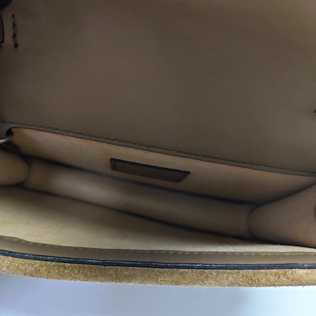 Dionysus Super Mini Monogram Coated Canvas Beige