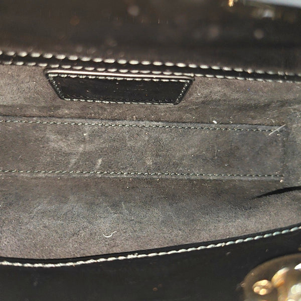 Lady Dior Super Mini Cannage Patent Leather Black