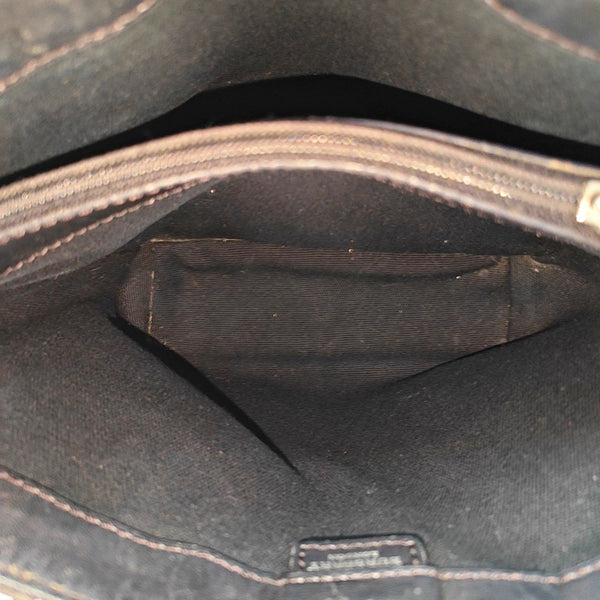 Coated Canvas Top Handle Bag Beige