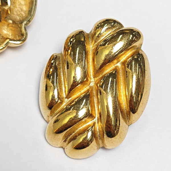 Metal Gold Clip On Earrings