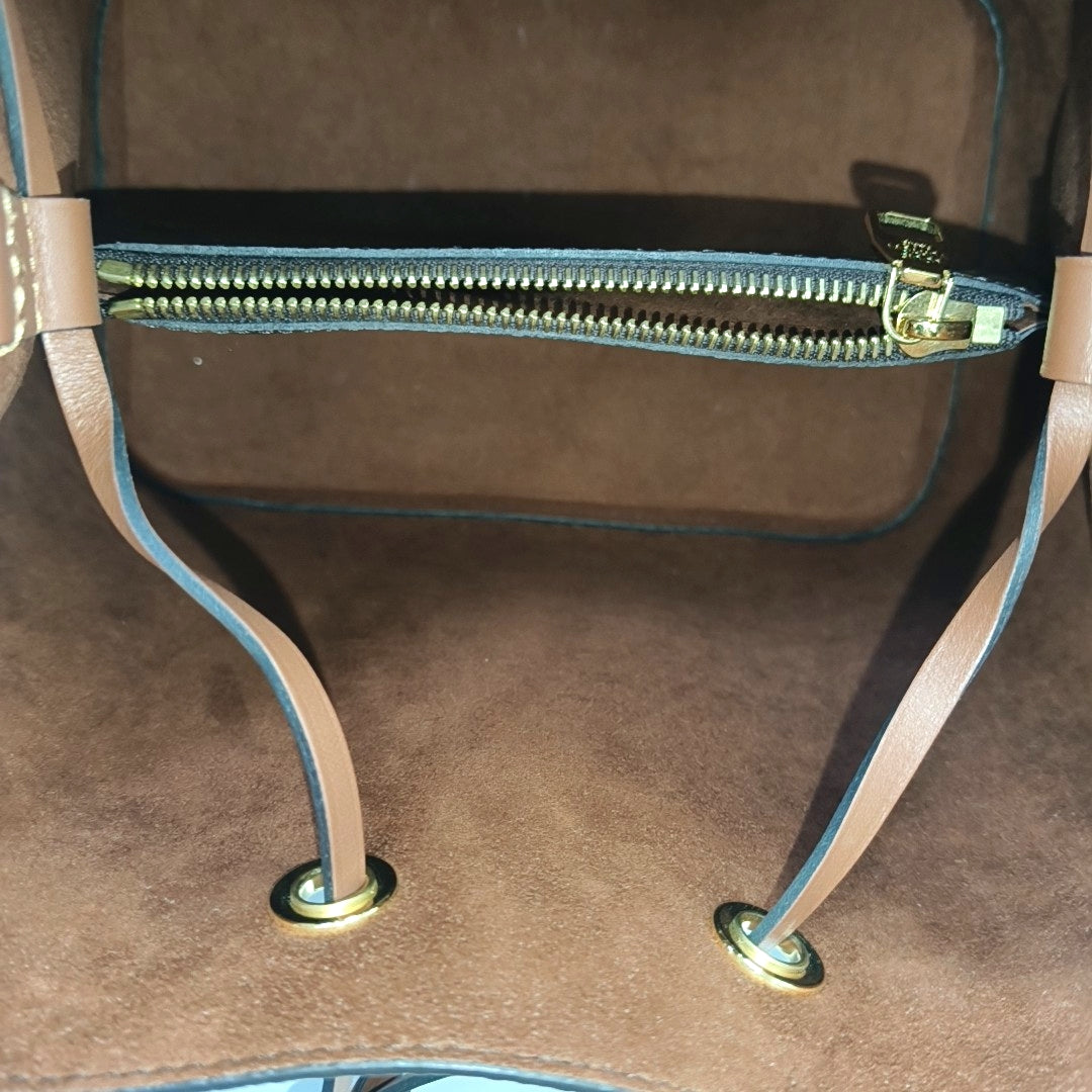 NÉONOÉ MM Monogram Coated Canvas Brown