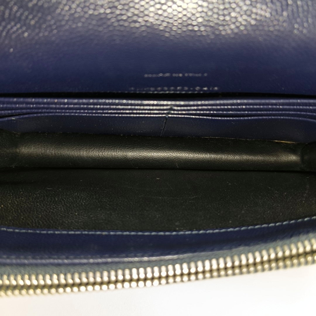 MONOGRAM Chevron Calfskin Blue