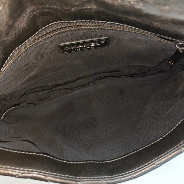 Quilted Calfskin Shoulder Bag Gray