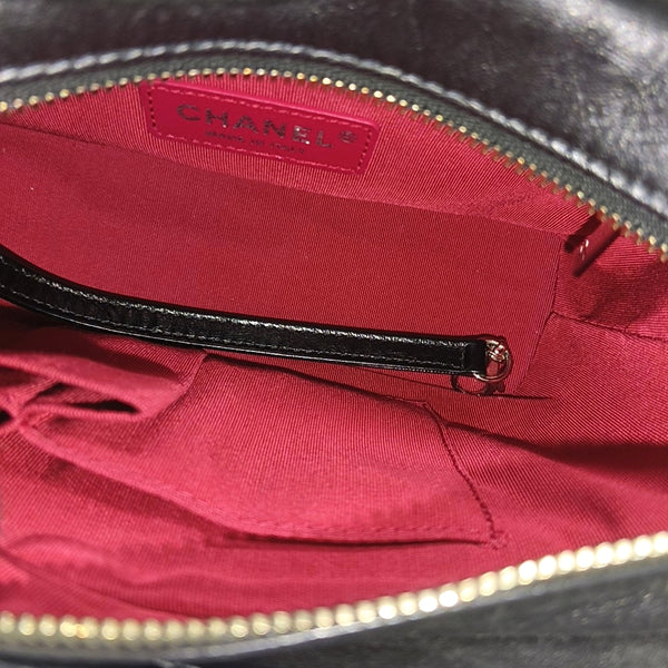 GABRIELLE Small Quilted Calfskin Black