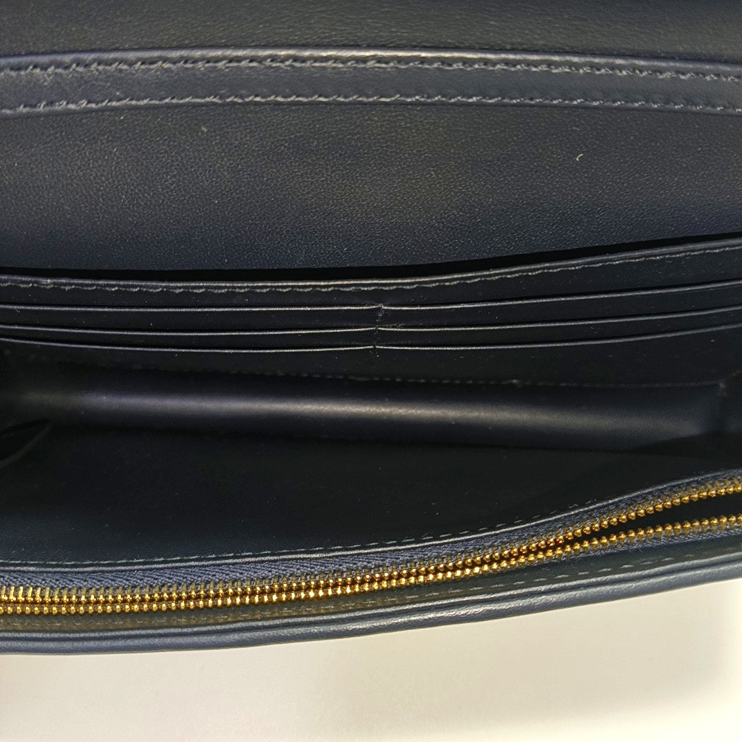 Oblique Canvas Shoulder Bag Blue