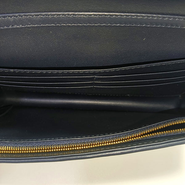 Oblique Canvas Shoulder Bag Blue