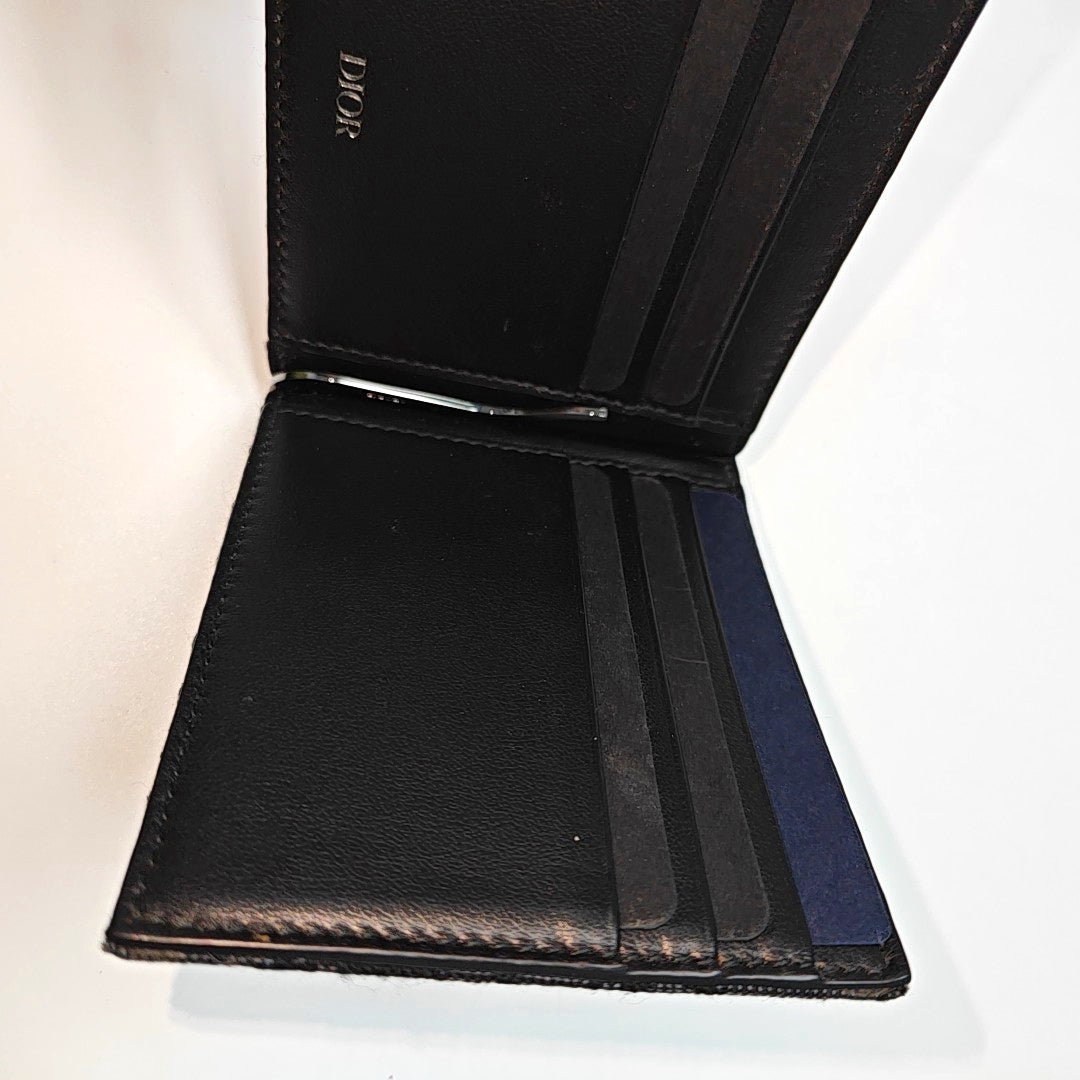Oblique Canvas Wallet Gray