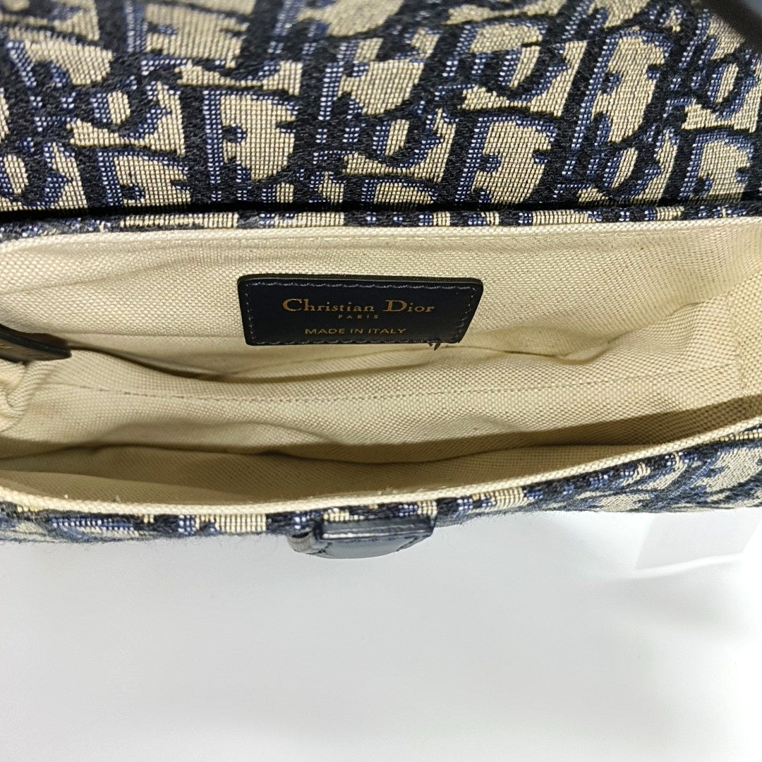 Saddle Mini Oblique Canvas Blue
