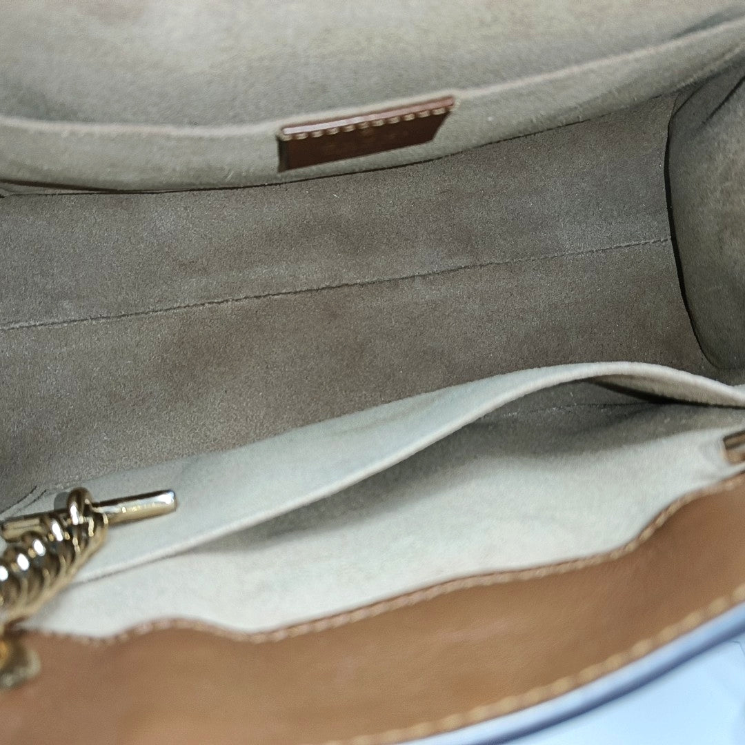 Padlock Small Monogram Coated Canvas Beige