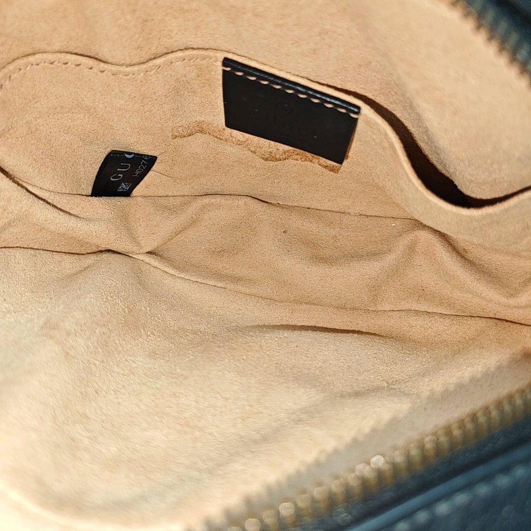 Authenticated pre-owned  GG Marmont Quilted Calfskin Black - Belt Bag at Looply