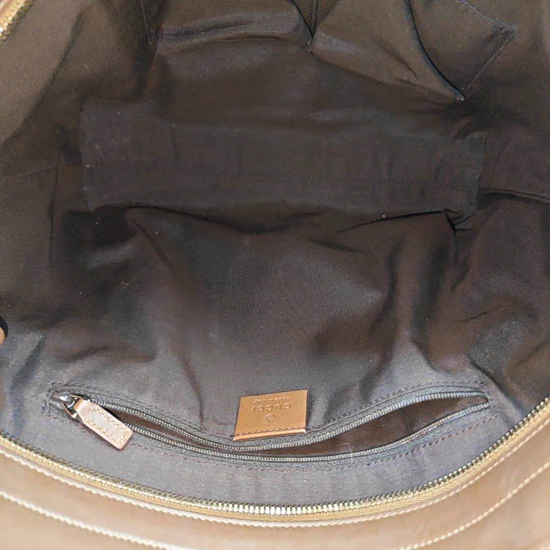 Monogram Canvas Shoulder Bag Brown