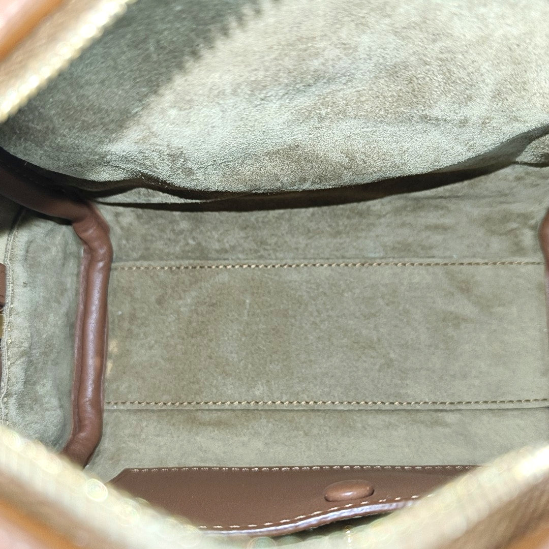 Authenticated pre-owned  Amazona Mini Fabric Brown - Shoulder Bag at Looply