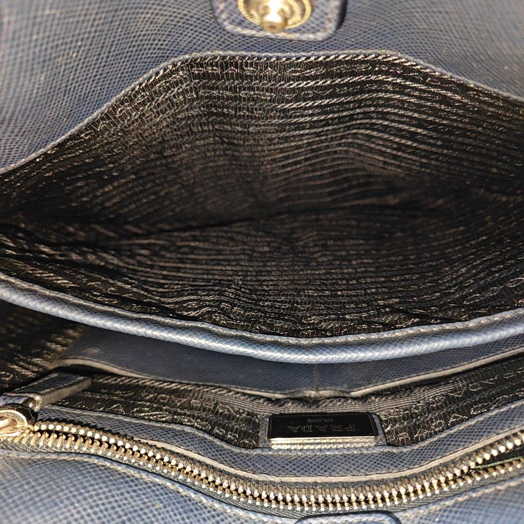 Calfskin Tote Bag Blue