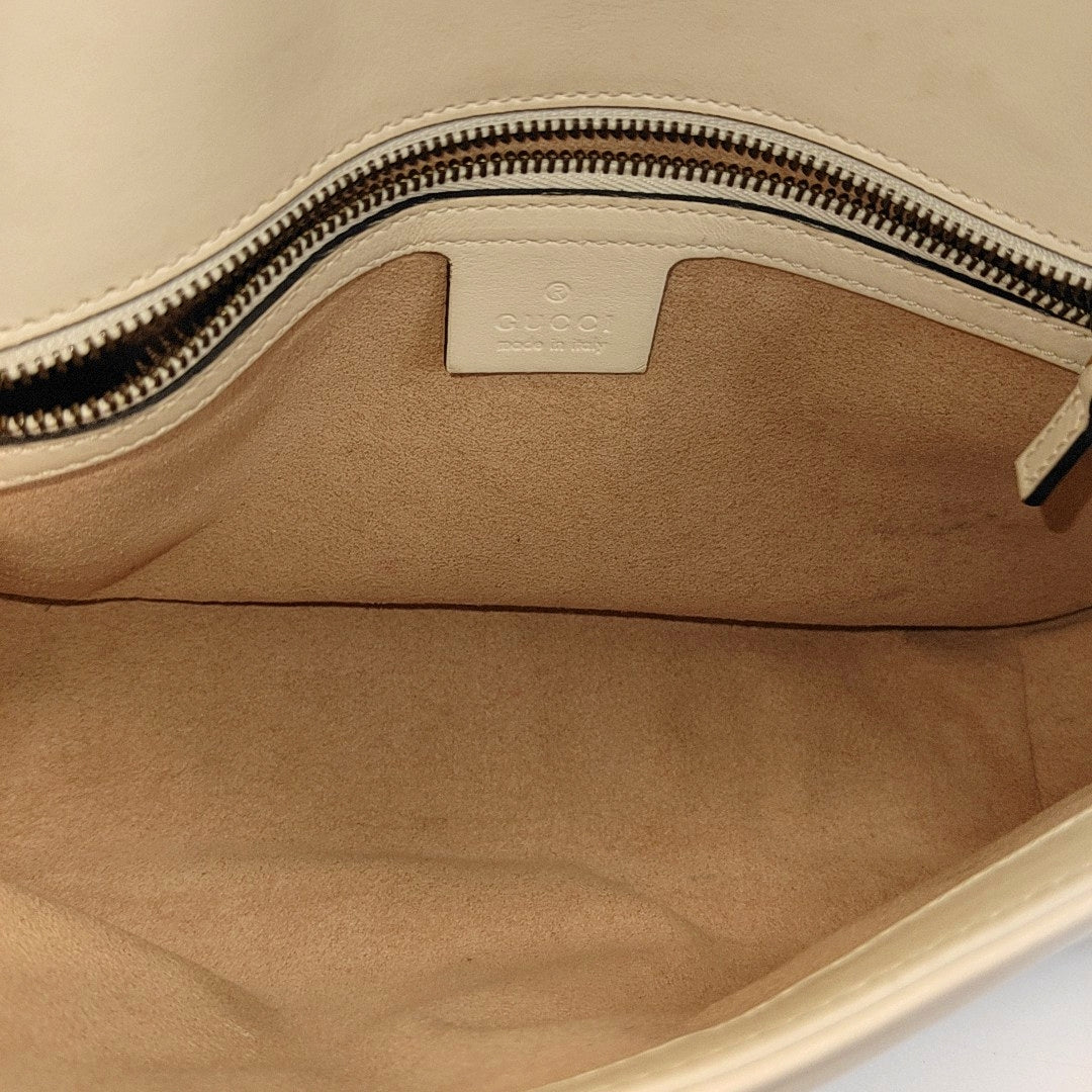GG Marmont Medium Quilted Calfskin White