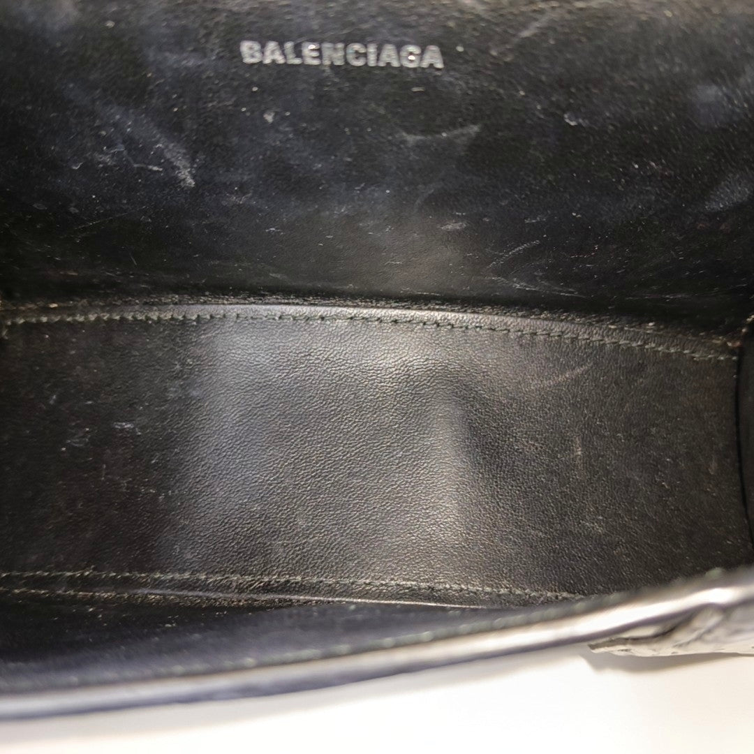Hourglass Small Calfskin Black