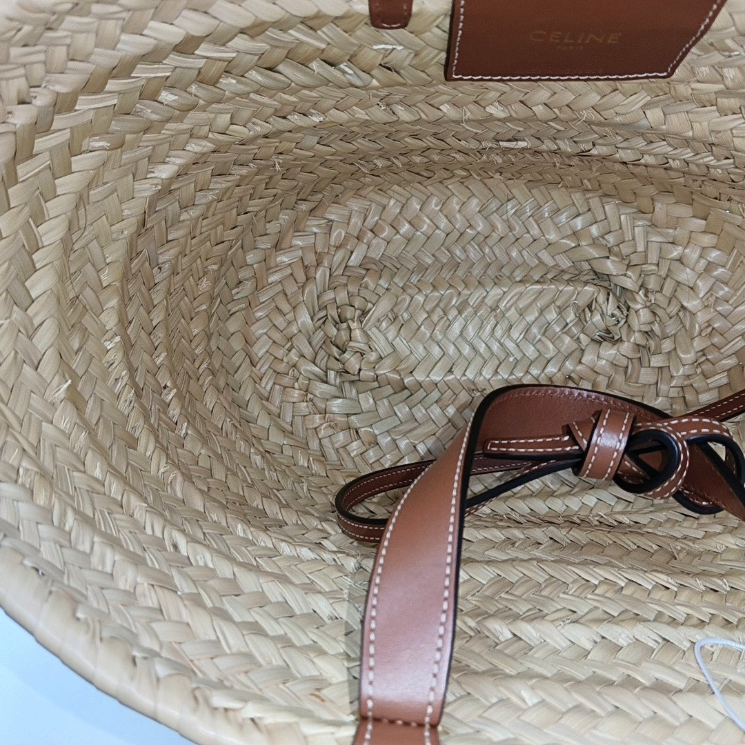 TEEN TRIOMPHE CELINE CLASSIC Small Straw Beige