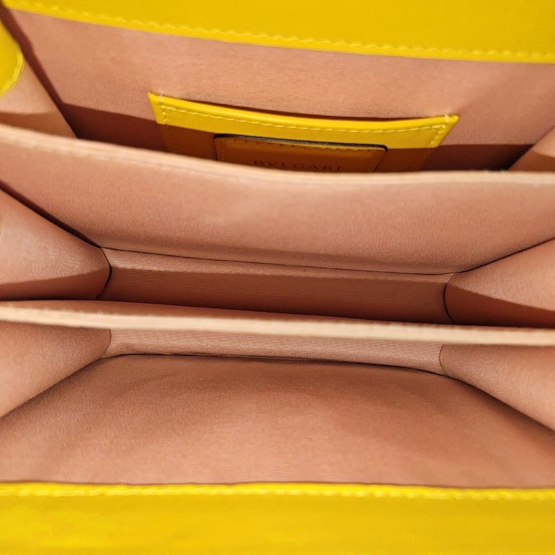 SERPENTI FOREVER Small Quilted Calfskin Yellow
