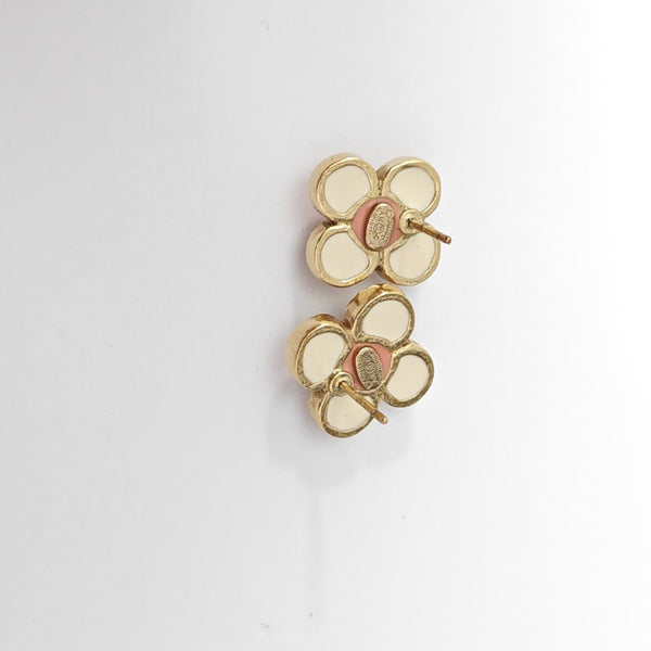 Resin White Stud Earrings