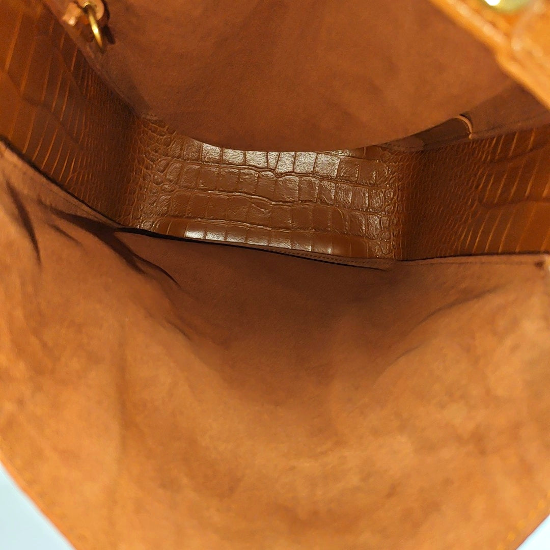 Calfskin Bucket Bag Brown