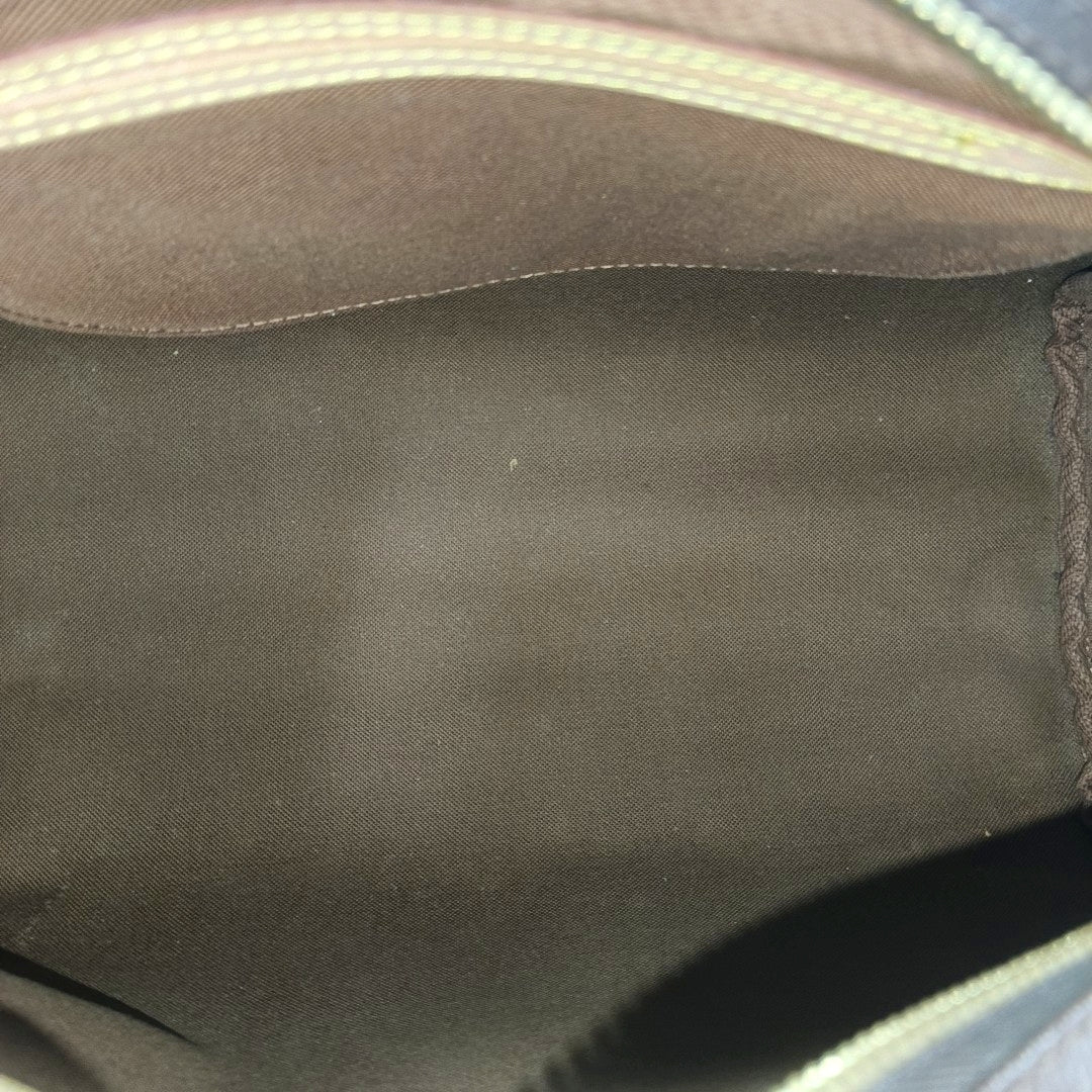 MONTORGUEI PM Monogram Coated Canvas Brown