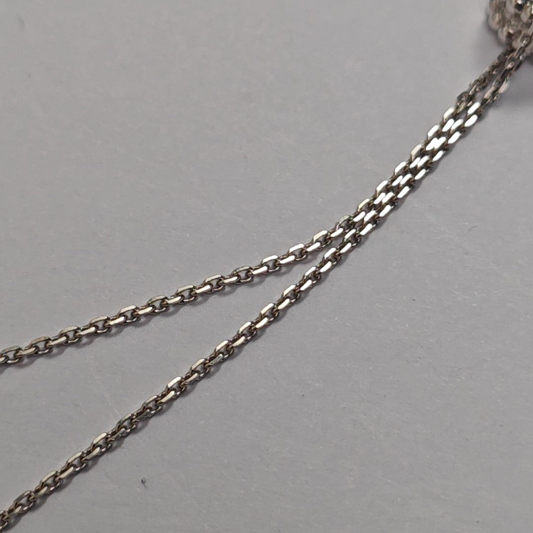 Perlée Diamonds 18k White Gold Silver Necklace
