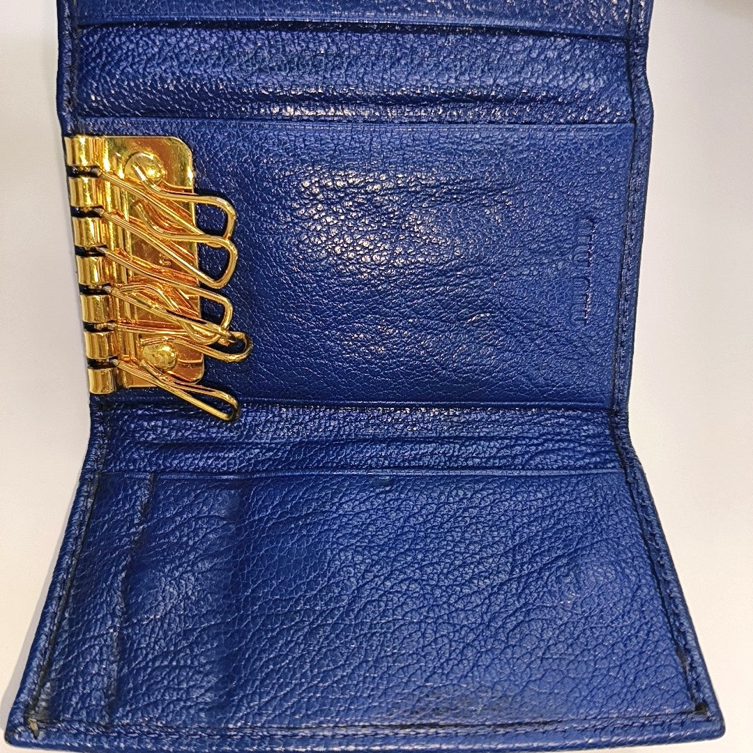 Calfskin Key Pouch Blue