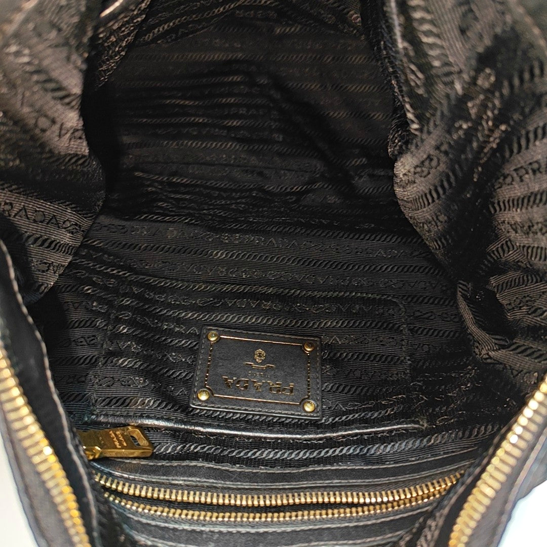 Nylon Shoulder Bag Black
