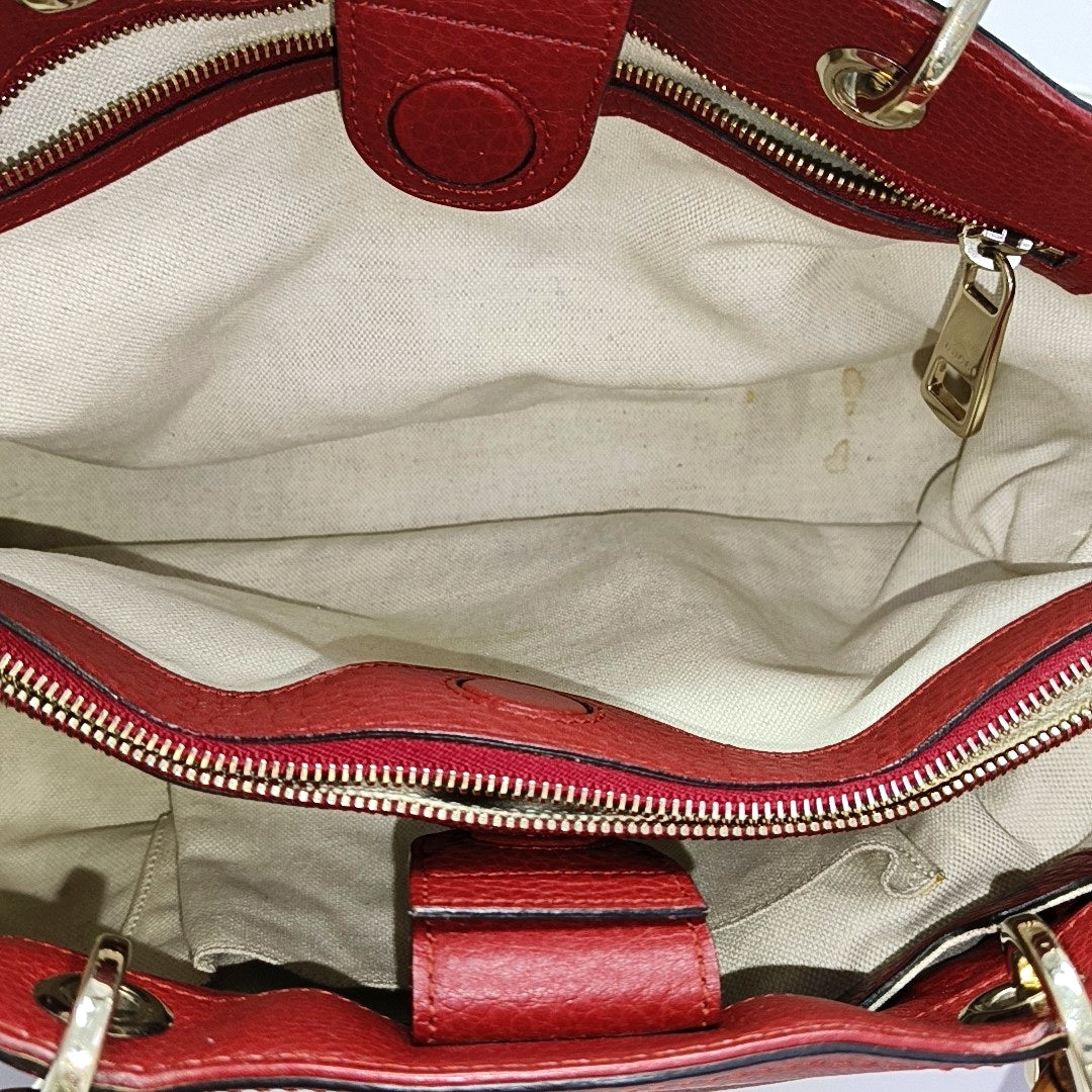 Bamboo 1947 Medium Calfskin Red