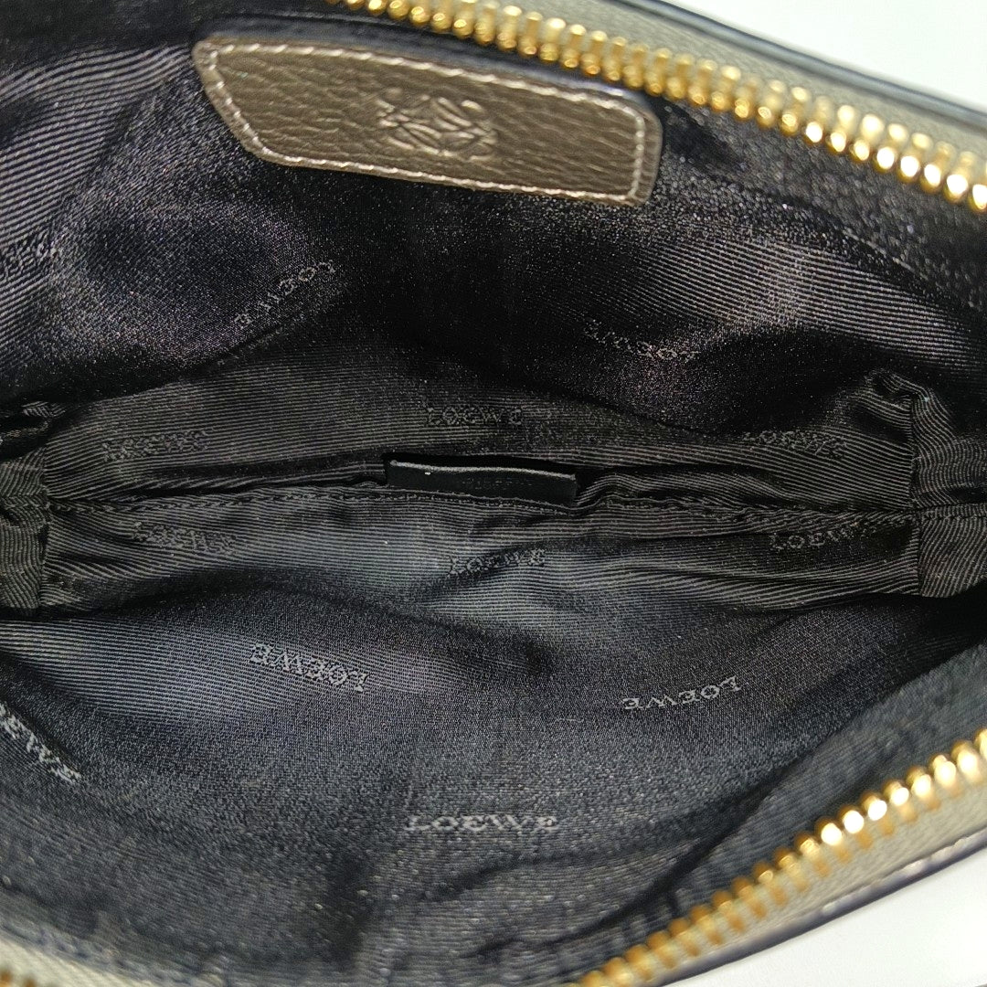 Monogram Fabric Shoulder Bag Gray