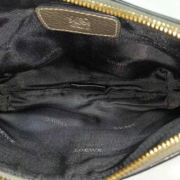 Monogram Fabric Shoulder Bag Gray