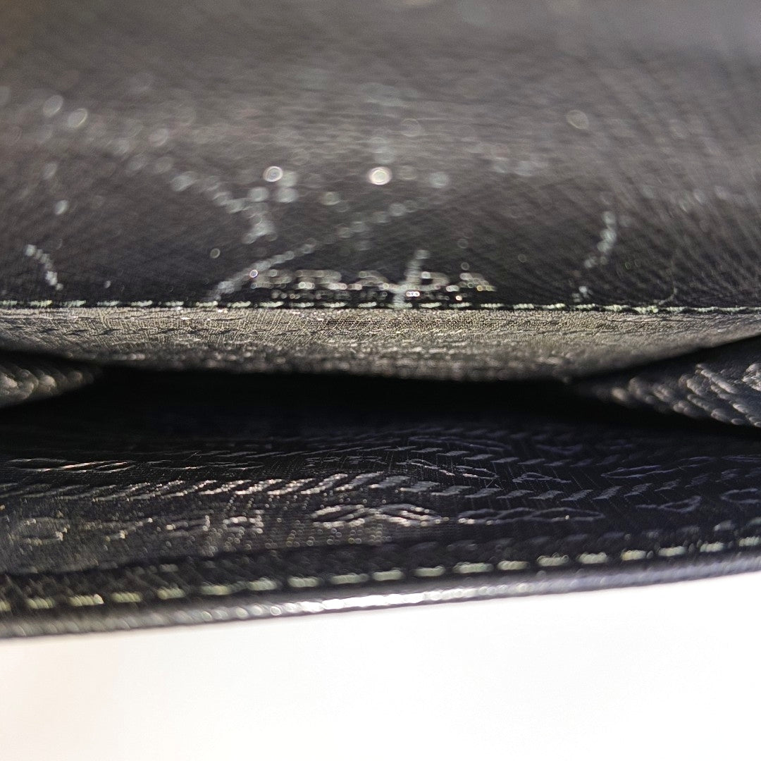 Saffiano Calfskin Shoulder Bag Black